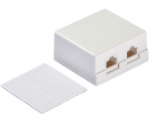 Розетка компьютерная 2хRJ45 cat.5е 110/Krone тип (Dual IDC) Netko